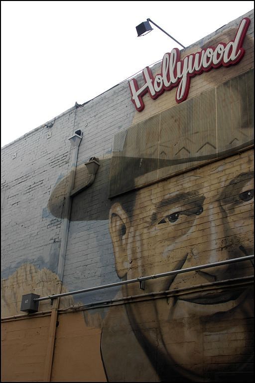 film star murals on highland avenue walls in hollywood